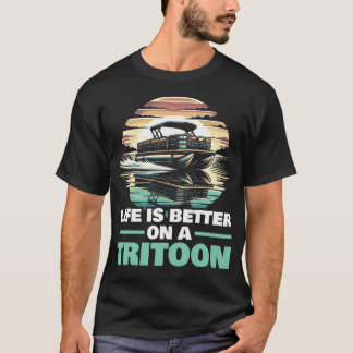 T-shirt Bateau Triton Triple Ponton Bateau Capitaine Ponto