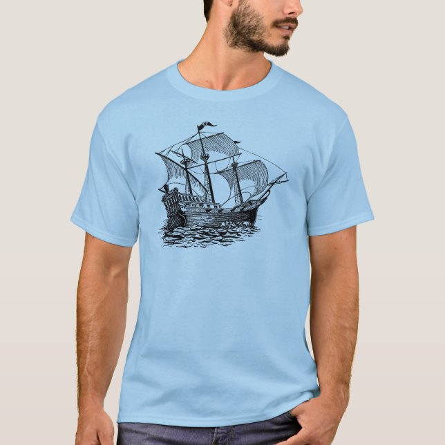T-shirt Bateau vintage de galion (Devant)