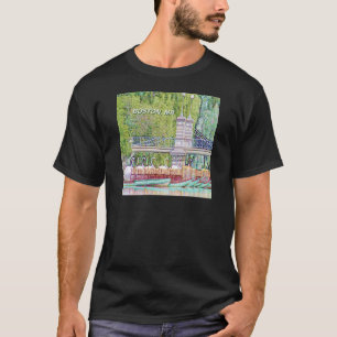 T-shirt Bateaux-cygnes de Boston dans un filtre à l'encre
