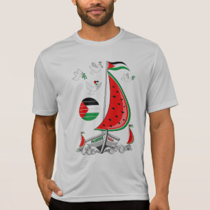 T-shirt Bateaux de la Flottille de la Liberté Mondiale à G