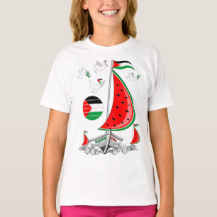 T-shirt Bateaux de la Flottille de la Liberté Mondiale à G