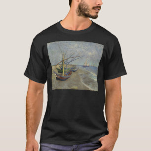 T-shirt Bateaux de pêche sur la plage par Vincent Van Gogh