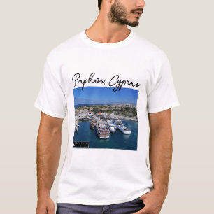 T-shirt Bateaux du port de Paphos et phare