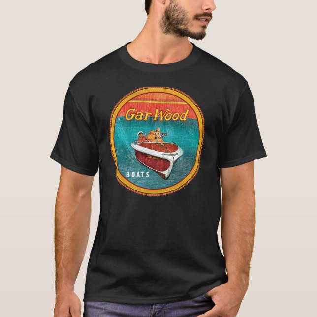 T-shirt Bateaux en bois de Gar (Devant)