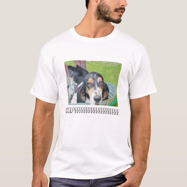 T-shirt Bath de chien de basset-hound (Devant)