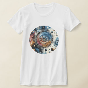 T-shirt Batik futuriste Art cosmique - Design spatial