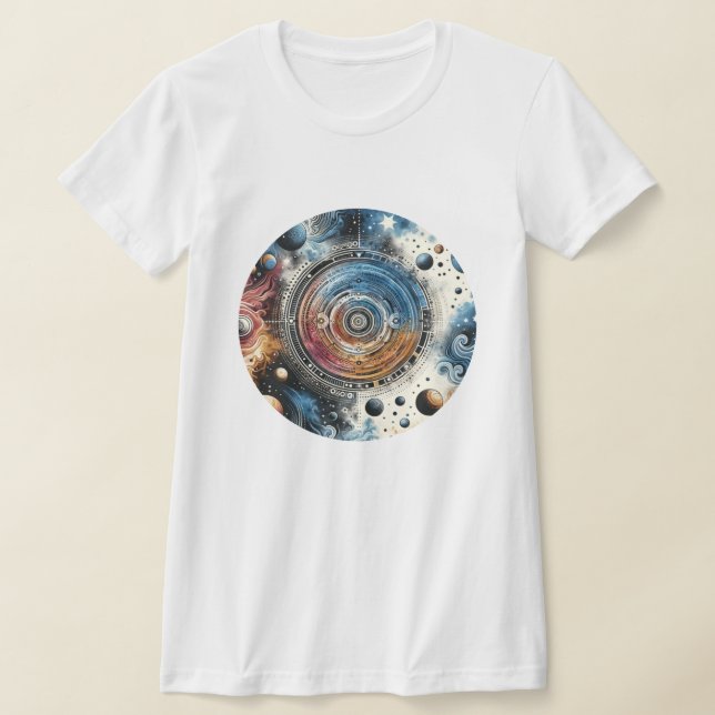 T-shirt Batik futuriste Art cosmique - Design spatial (Poser)