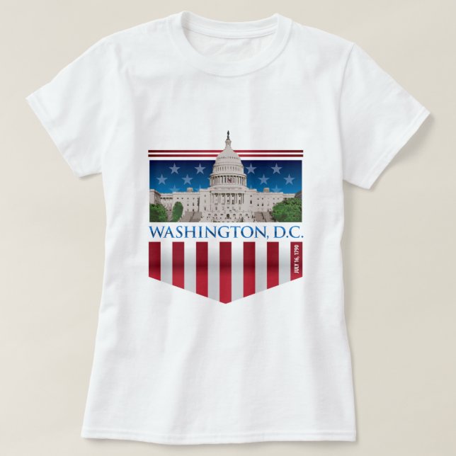 T-shirt Bâtiment de capitol - Washington DC (Design devant)