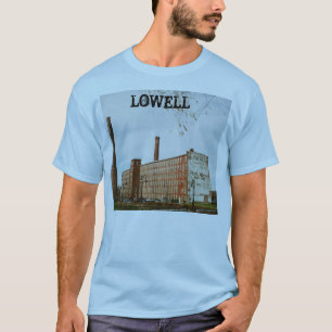 T-shirt Bâtiment de moulin de Lowell le Massachusetts