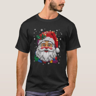 T-shirt Bâtiment de Noël Bâtiment de briques Père Noël Vis