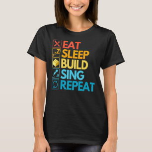 T-shirt Bâtiment Maître Constructeur Mur Bâtiment Chantant