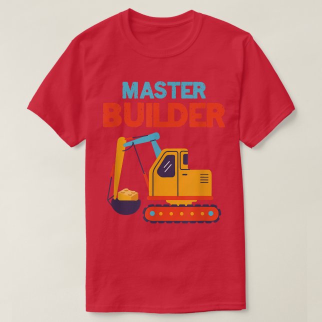 T-shirt Bâtiment principal de l'excavateur Blocs de constr (Design devant)