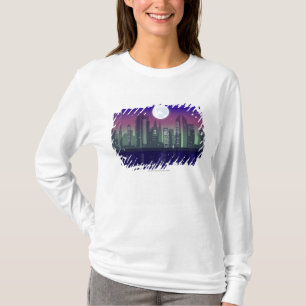 T-shirt Bâtiments allumés la nuit