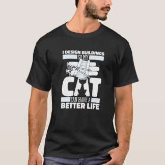 T-shirt Bâtiments de chats d'architecte Architecture de ma