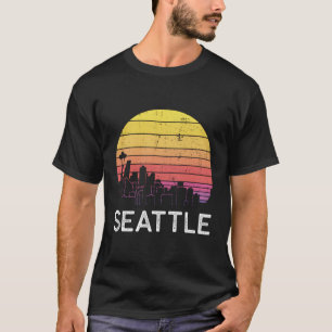 T-shirt Bâtiments urbains de Washington Seattle Skyline