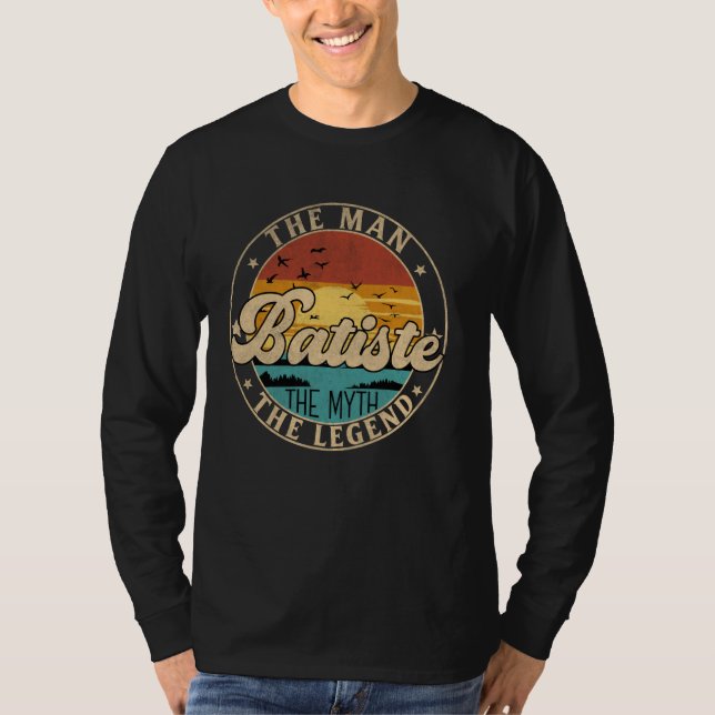 T-shirt BATISTE L'Homme Le Mythe La Légende Prénom (Devant)