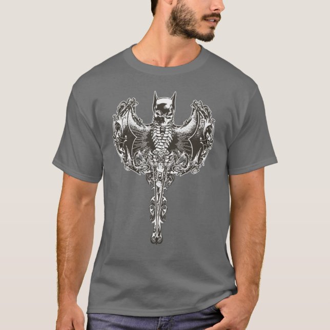 T-shirt Batman Cowl et Crête du crâne (Devant)