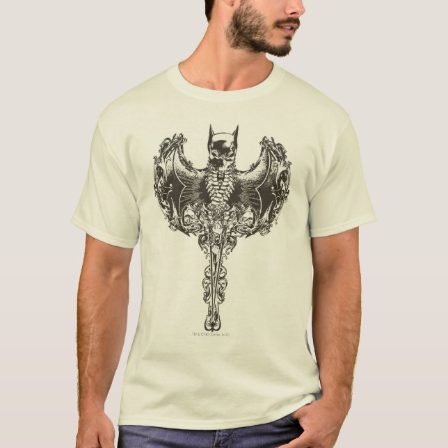 T-shirt Batman Cowl et Crête du crâne (Devant)