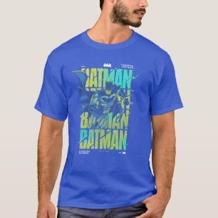 T-shirt Batman Électrique Qui Traverse La Typographie