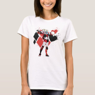 T-shirt Batman   Harley Quinn Hearts & Diamonds Splatter