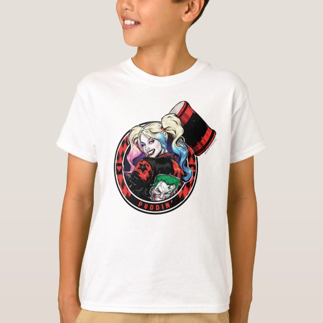 T-shirt Batman | Harley Quinn Winking With Mallet (Devant)
