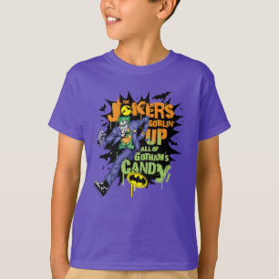 T-shirt Batman   Joker's Goblin' Up All of Gotham's Candy