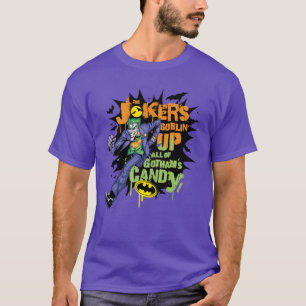 T-shirt Batman   Joker's Goblin' Up All of Gotham's Candy