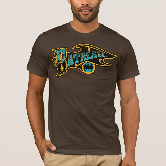 T-shirt Batman | Logo Turquoise Vintage (Devant)