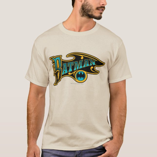 T-shirt Batman | Logo Turquoise Vintage (Devant)