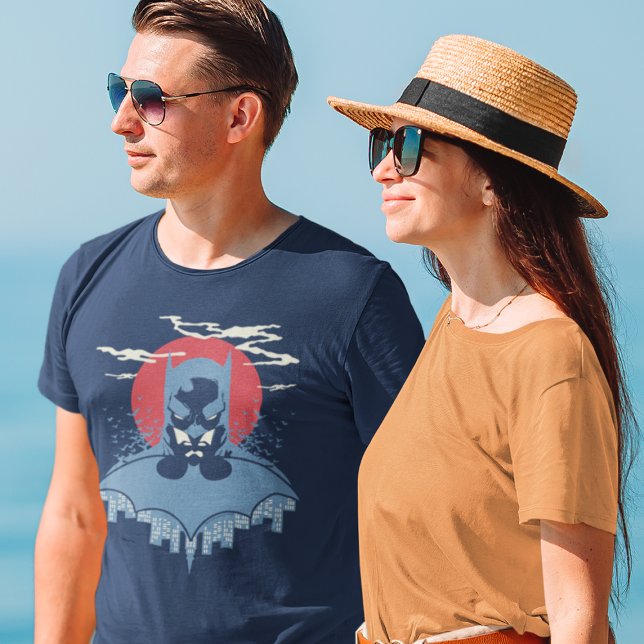 T-shirt Batman Lune Rouge Avec Logo (Créateur téléchargé)