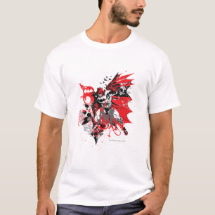 T-shirt Batman Red et Black Collage