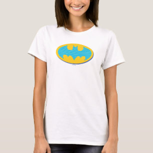 T-shirt Batman Symbole Cyan Stripes