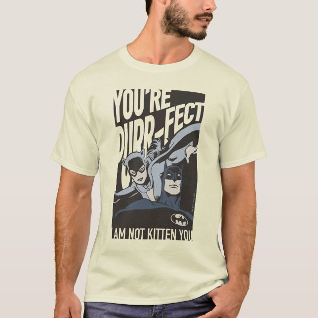 T-shirt Batman Valentine | Catwoman - Vous êtes Purr-fect (Devant)