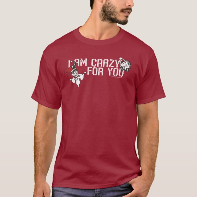 T-shirt Batman Valentine | Joker & Harley - Crazy For You (Devant)