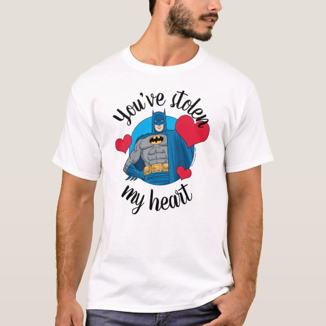 T-shirt Batman Valentine | Vous avez volé mon coeur (Devant)