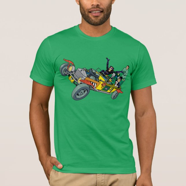 T-shirt Batman Villages À Jokermobile (Devant)