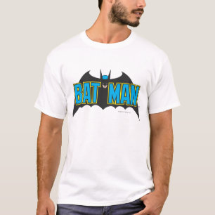 T-shirt Batman   Vintage Blue Black Logo