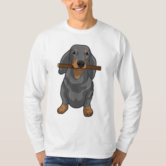T-shirt Bâton Dachshund (Devant)