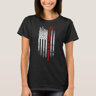 T-shirt Bâton de hockey USA Drapeau Sports Patriotique Hoc