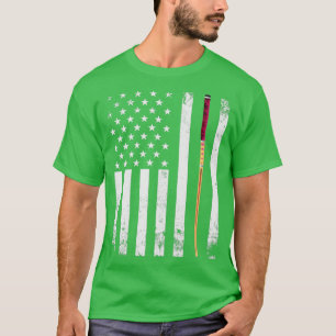 T-shirt Bâton de la piscine à drapeau américain