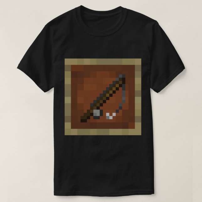 T-shirt Bâton de pêche article de Minraft (Design devant)
