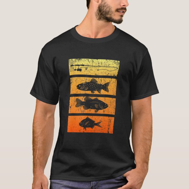 T-shirt Bâton De Pêche Et Divers Pêcheurs (Devant)