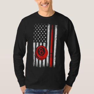 T-shirt Bâton de piscine Billiards 8 balles Vintage améric