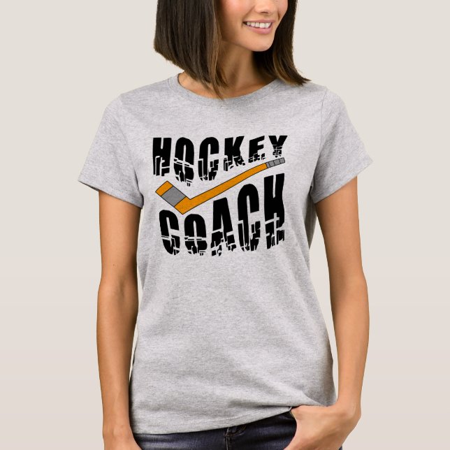 T-shirt Bâton entraîneur de hockey (Devant)