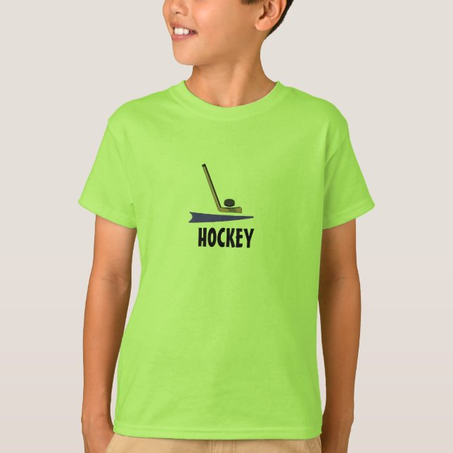 T-shirt Bâton et canon de hockey (Devant)