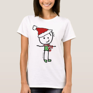 T-shirt Bâton-Figue gaie de Charlie, vacances de Noël