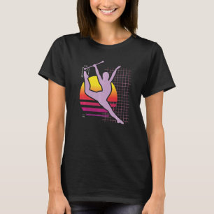 T-shirt Baton rétro Twirling Majorette Baton Twirler 1