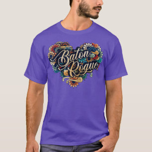T-shirt Baton Rogue VIGNETTE COULEUR VINTAGE