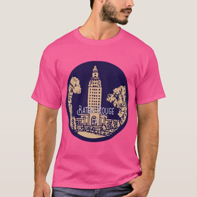 T-shirt Baton Rouge Décal Vintage (Devant)