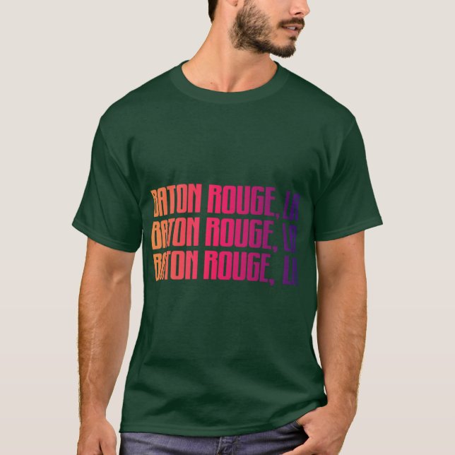 T-shirt baton rouge louisiana Surdimensionné (Devant)